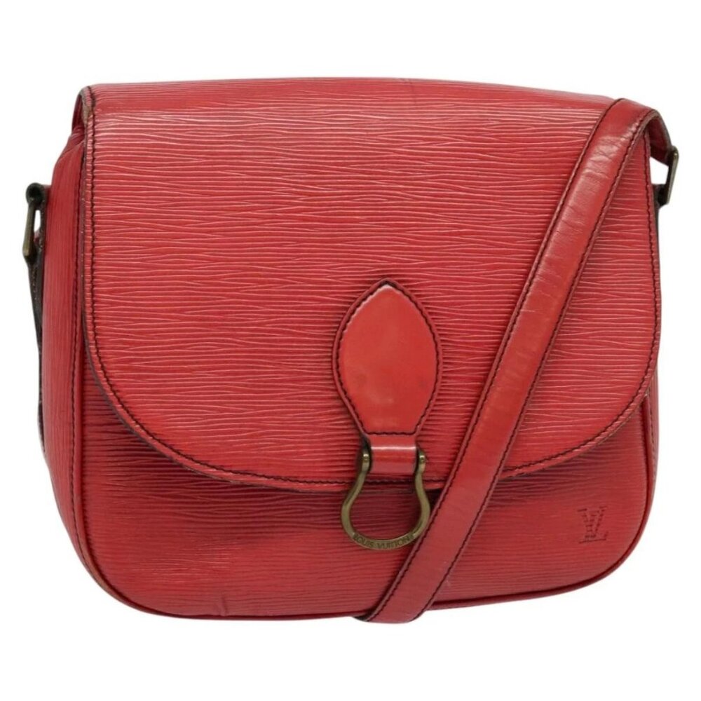 LOUIS VUITTON Epi Saint Cloud GM Shoulder Bag Red M52197 LV Auth 137330